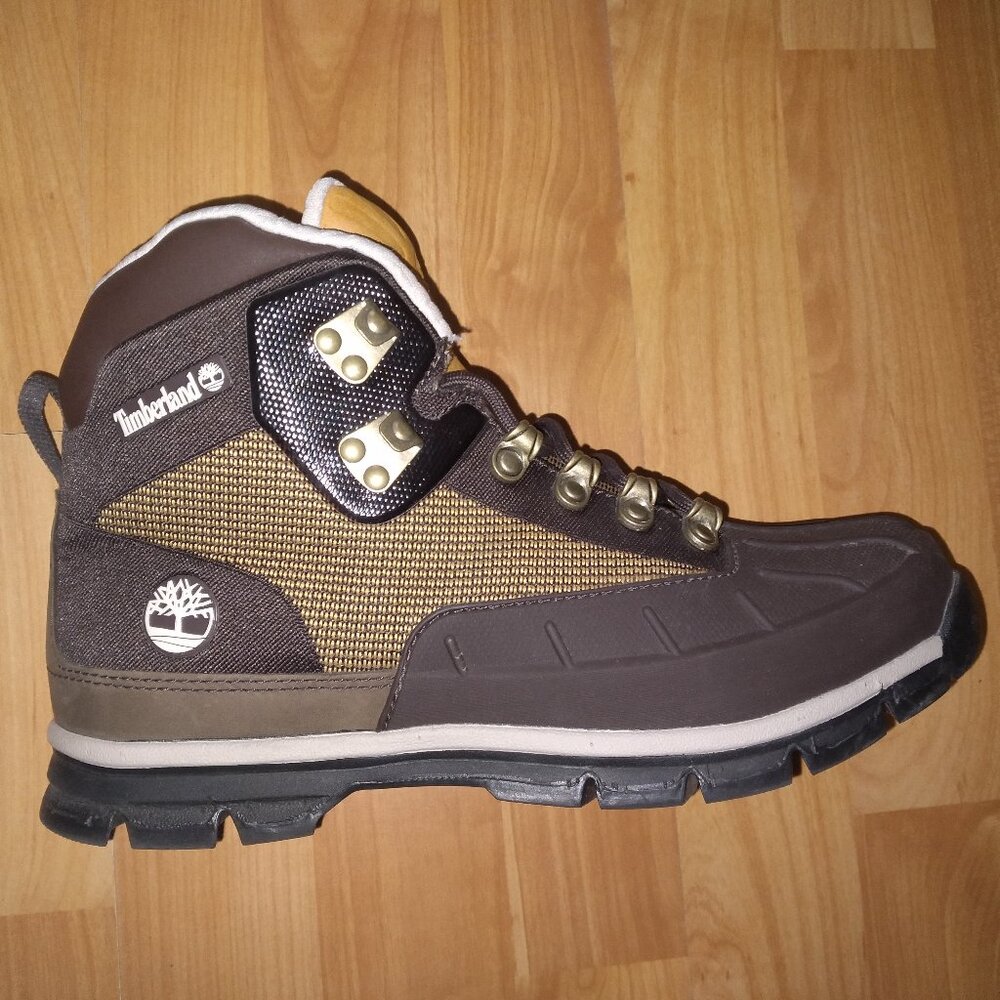 Timberland Mens RARE Euro Hiker Brown Shell Toe/8.5 (US)